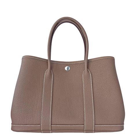 hermes garden party bag etoupe|Hermes steeple bag.